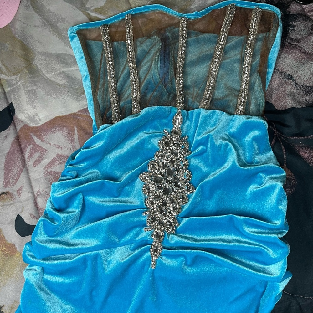 Custom made dress with diamonds